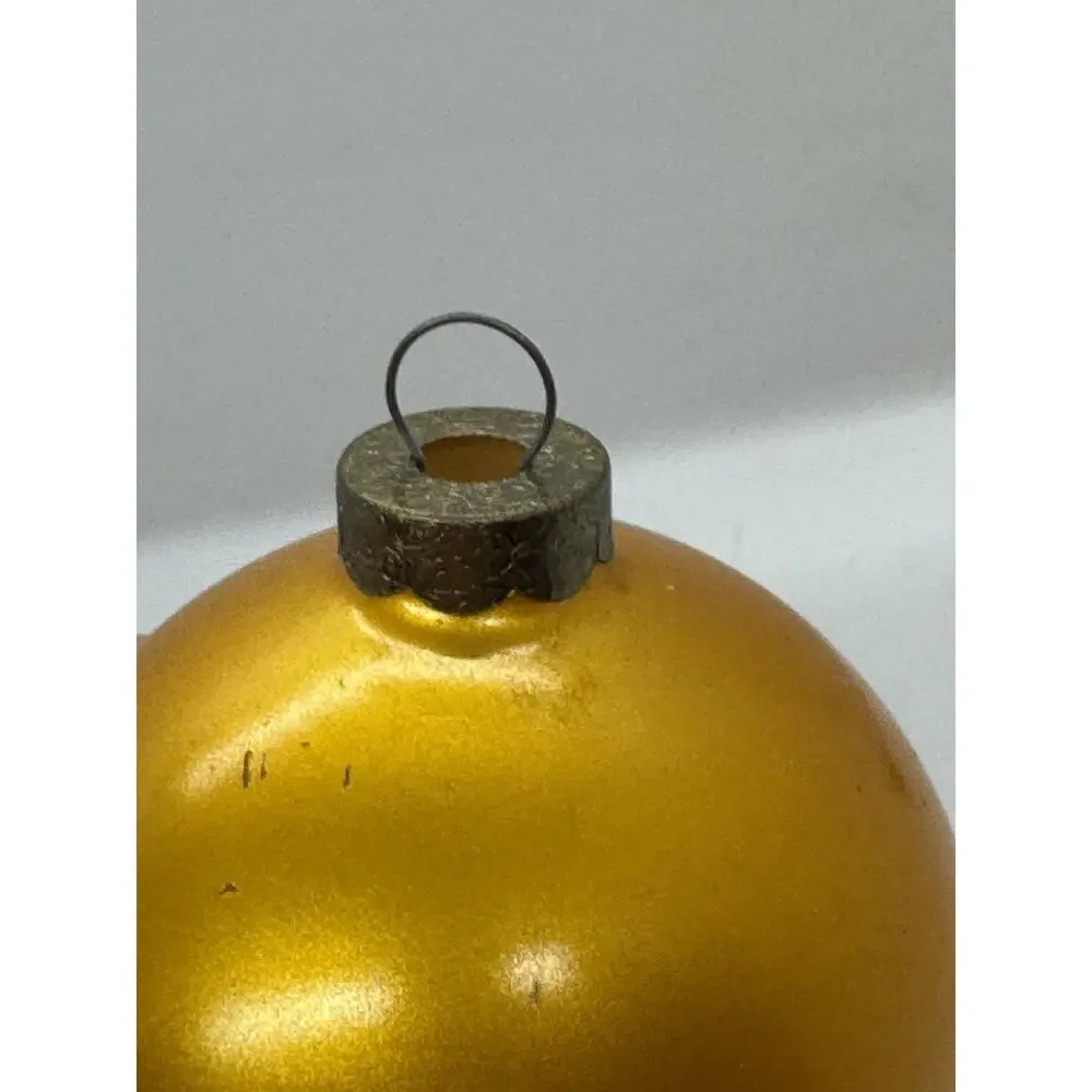 Vintage Washington Redskins Glass Christmas Ornament Gold Football Helmet NFL